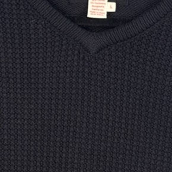 Carbon2Cobalt Black Cotton Cashmere Serendipity Sweater Textured Size L Elevated - Picture 9 of 9